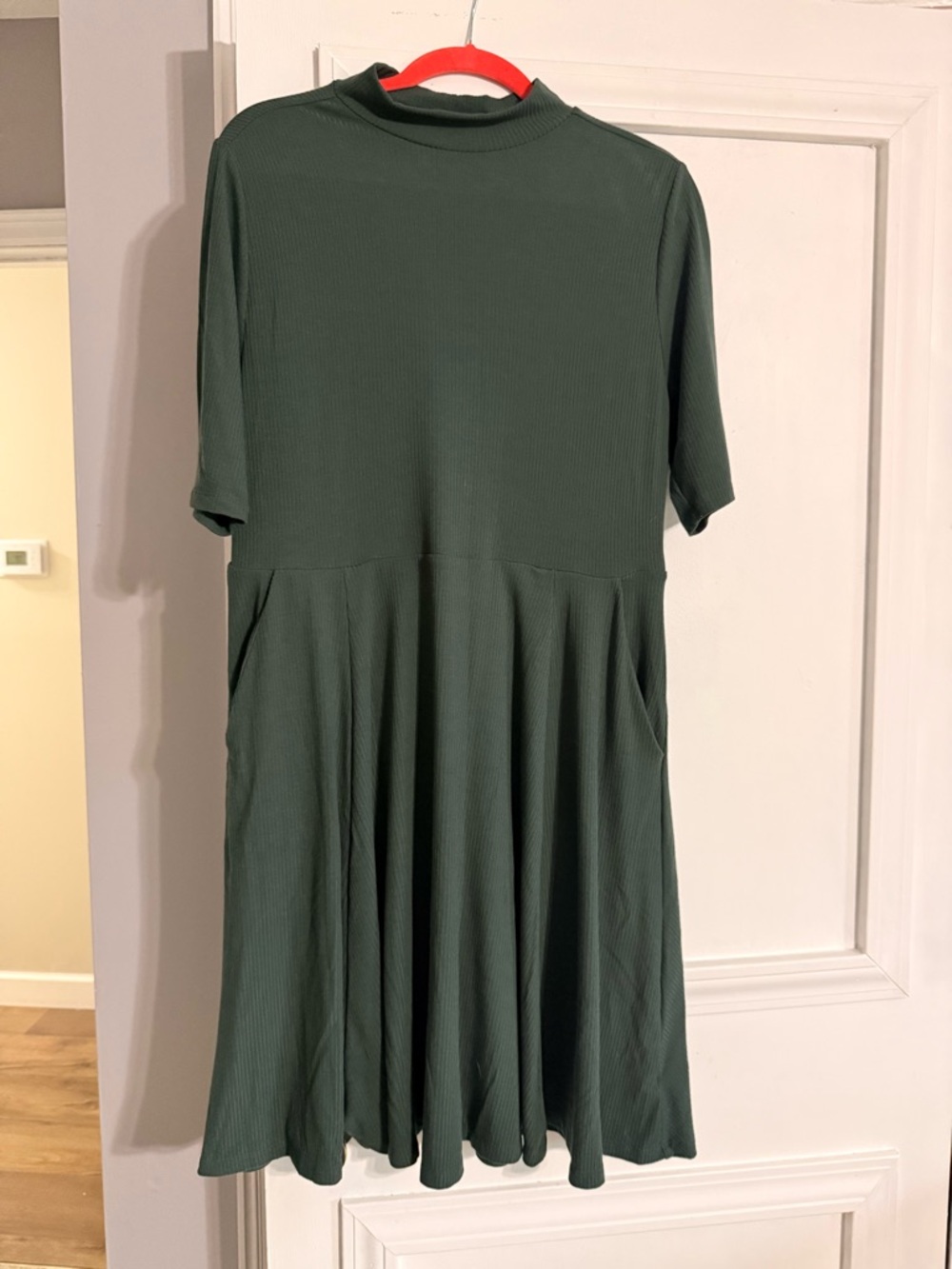 torrid Dark Green Mock Neck Midi Dress